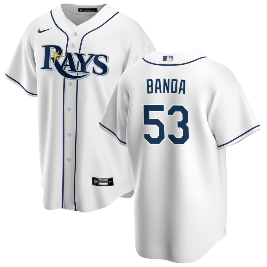 Nike Men #53 Anthony Banda Tampa Bay Rays Baseball Jerseys Sale-White